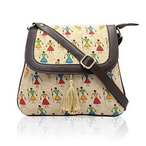 Women &amp; Girls sling handbag with Indian traditional Rajasthan tribal art... - $26.11
