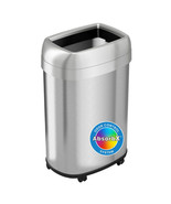 13 Gallon Open Top Kitchen Trash Can Recycling Bin with Wheels and Doubl... - $737.95 CAD