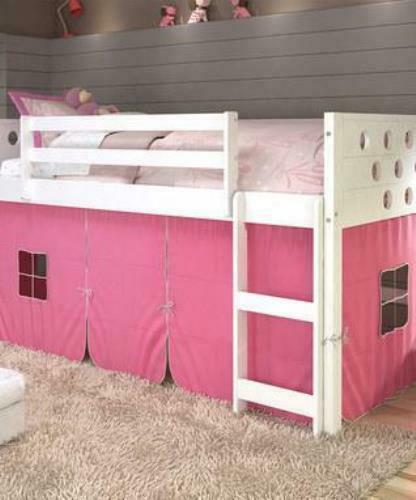 Aria White Loft Bed with Pink Tent - $444.51