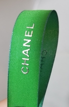 CHANEL GIFT WRAP RIBBON/ GREEN / 1 YARD - £13.61 GBP