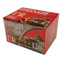 Maxell Audio Cassette Normal Bias UR 120 IEC Type EQ 120us Pack of 5 - £70.33 GBP