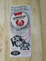 Vintage 1950 Bozo The Clown Approved Albums Capital Records Original Ad - 921 - £5.21 GBP