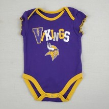 Minnesota Vikings Creeper Romper 0-3 Month Infant Baby Girl NFL Team Apparel - £7.12 GBP