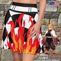 Rengoku Skater Skirt Demon Slayer Inspired Anime Clothing Manga Cosplay ... - $36.99+