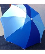 Beautiful Blue Beach Umbrella – Telescoping – Gently Used – With Plastic... - $69.29
