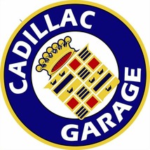 Cadillac Garage 14" Round Metal Sign - $39.95