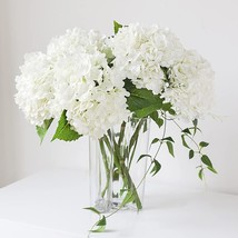 3PCS 22 inch Lifelike Artificial Hydrangea Large Real Touch Flowers, White - £18.09 GBP
