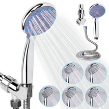 Shower Head High-Pressure 5 Settings Speed Spray Handheld Bathroom w/ 5f... - £26.06 GBP