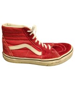 VANS High Top Sneaker Shoes Unisex Adults Size M4.5/W6 Red Suede Lace Up... - $38.74 CAD