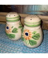 Vtg 1930-40&#39;s Ceramic Salt &amp; Pepper Shakers Japan Large HP Floral Glaze - $372.53 MXN