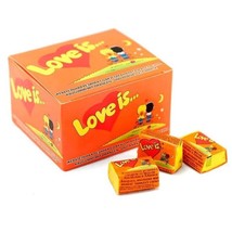 LOVE IS Pineapple &amp; Orange Flavored Bubble Gum 1 BOX (4,2g x 100pcs), Sw... - £18.46 GBP