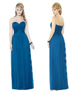 AFTER SIX 6723 Royal Blue Tulle Strapless PARTY FORMAL DRESS GOWN Size 12 - £39.10 GBP