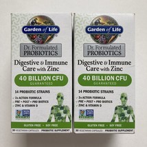 2x Garden of Life Probiotics Digestive Immune Care w/ Zinc 40 Billion CF... - £29.87 GBP