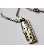 Lovely Vintage Ave Maria Prayer Bead Necklace Sterling Silver Real Pearl... - £229.43 GBP
