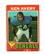 1971 Topps Football Card Ken Avery #22 Rookie Cincinnati Bengals RC Vint... - $2.37 CAD