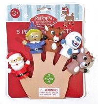 Rudolph The Red Nosed Reindeer, Finger Puppets - 5 Piece Set, Interactive, Fun - £5.48 GBP