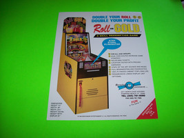 ROLL FOR GOLD By BENCHMARK ORIGINAL REDEMPTION ARCADE GAME SALES FLYER B... - £11.52 GBP