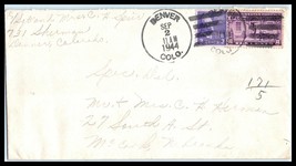 1944 COLORADO Special Delivery Cover - Denver to McCook, Nebraska C10 - £1.57 GBP