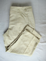 Zac &amp; Rachel Woman pants cropped Capri 16W beige flat front cuffs inseam... - $15.63