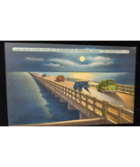 Tampa FL-Florida, Night View Of Gandy Bridge, Antique, Vintage Postcard - $11.72 CAD