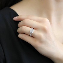 CZ AAA+Simulated Moissanite Engagement, Wedding Women ring 3 Carat Asscher Cut  - £66.70 GBP