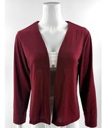 Xscape Womens Jacket Top Sz Large Petite Red Sparkly Shimmer Evening Ope... - $544.82 MXN