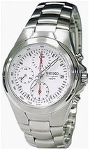 Seiko White dial Men’s Chronograph Watch  SND175P1 - £76.91 GBP