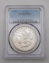 1887 $1 Silver Morgan Dollar Graded by PCGS as MS-66! High Grade Morgan! - £386.61 GBP