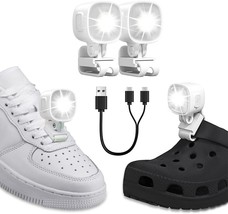 Headlights for Shoe 2pcs, Rechargeable Lights Headlights 4 Light Modes,(White) - £10.85 GBP