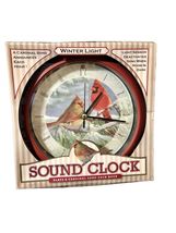Feldstein Christmas Winter Light Cardinal Wall Clock 8&quot; Art Mark Henson ... - $18.98