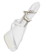 Aman Imports Set of 4 Silver Tone Reindeer Napkin Rings Holders Christma... - $19.99