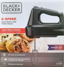 BLACK+DECKER - MX3200B - 6-Speed Hand Mixer with 5 Attachments &amp; Storage... - £34.56 GBP