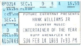 Hank Williams Jr.Concerto Ticket Stub Febbraio 14 1988 Lexington Kentucky - £36.14 GBP