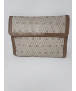 Christian Dior Leather Honeycomb Vanity Makeup Bag 80s Vintage 11" * 14" - $93.49