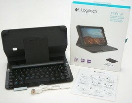 Logitech Type-V Ellipsis 8 Black Keyboard Folio Bluetooth Case Stand Ult... - £8.83 GBP