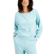 INC Womens Sweatshirt Off Shoulder Pullover Light Blue XL - $12.59