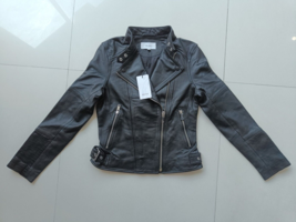 REISS Tallis leather biker jacket $378 FREE WORLDWIDE SHIPPING - £253.23 GBP