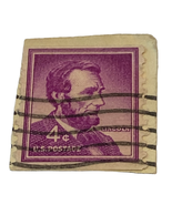 USPS Stamp 4 cent Abraham Lincoln Issued 1964 Canceled Ungraded Single - £15.69 GBP