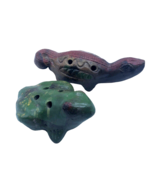 Vintage Flower Frog Mexican Pottery Frog &amp; Salamander Gecko Lizard Set L... - $83.90