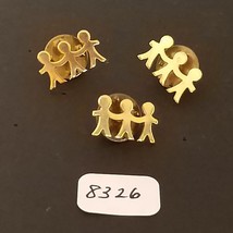 Vintage Set of 3 United Way 3 Kids Holding Hands Lapel Pins - $9.99