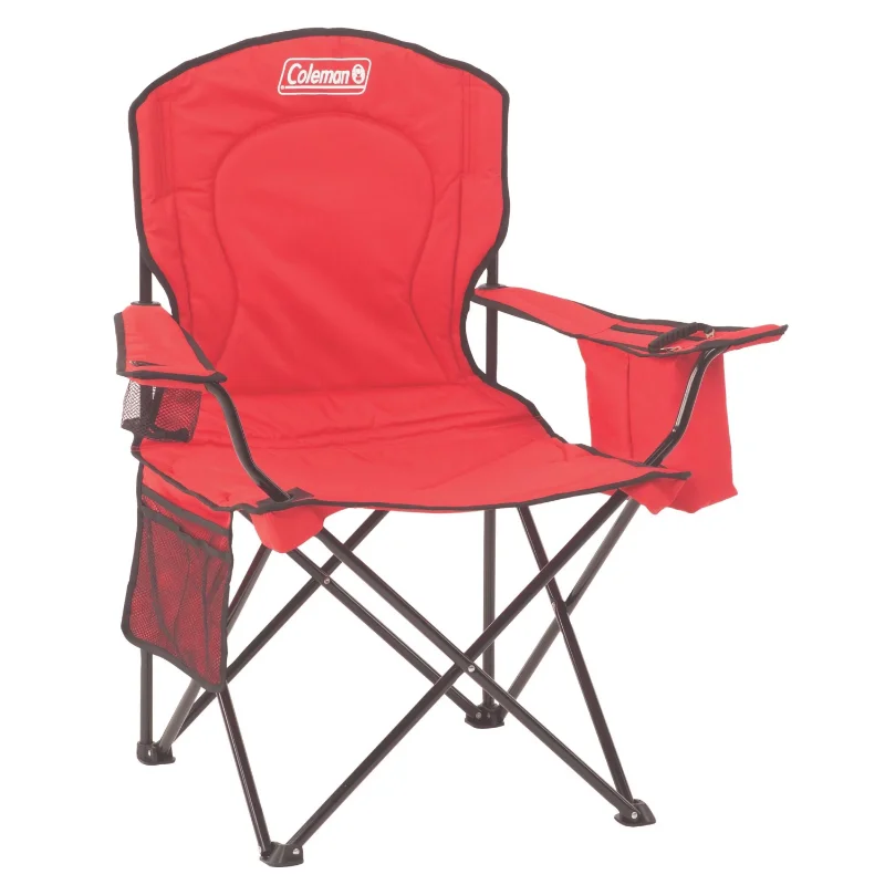 Coleman Camping Chair with Built-In 4-Can Cooler, Red folding chair  camping - £46.50 GBP