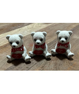 3 Vintage 1984 Schmid Gordon Fraser Flocked Valentine’s Bear Figurine - $13.03 CAD