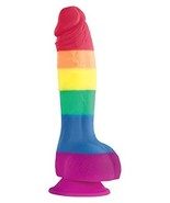 Colours Pride Edition Realistic Silicone Dildo With Balls Multicolor 6 Inch - $60.04 CAD