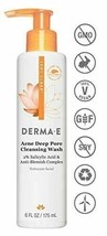 NEW DERMA E Acne Deep Pore Cleansing Wash with Salicylic Acid Tree Tree ... - £13.54 GBP