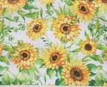 Set of 4 Kitchen Fabric Thin Placemats (11&quot;x17&quot;) SUNFLOWERS with brown b... - $16.82