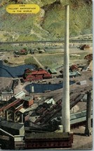 Aerial View Postcard Tallest Smokestack in the World El Paso Texas  - £7.69 GBP