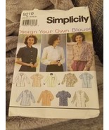 Simplicity Pattern 9210 Miss Design Your Own Blouse Top Shirt Sz 14 16 1... - £5.72 GBP