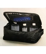 Top-zip Travel Kit Bag/Organizer Cosmetic Case - Textured Vinyl - Mesh P... - £10.12 GBP