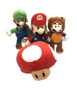 Mario, Luigi &amp; Mushroom Plush Set of 4 Toys 5&quot;-8&quot; - €18,89 EUR