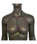 Carnal Holographic Rainbow Aluminum Chain O Ring Slip Chain Necklace - $56.00
